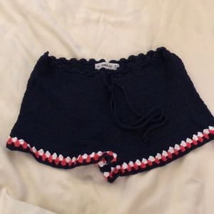 Zara knit crotchet shorts.